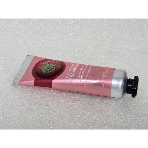 The Body Shop Strawberry Hand Cream 30ml With Cold-Pressed Strawberry Seed Oil - Picture 3 of 3